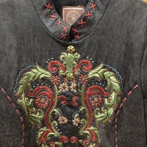 Double D Ranch Distressed leather coat